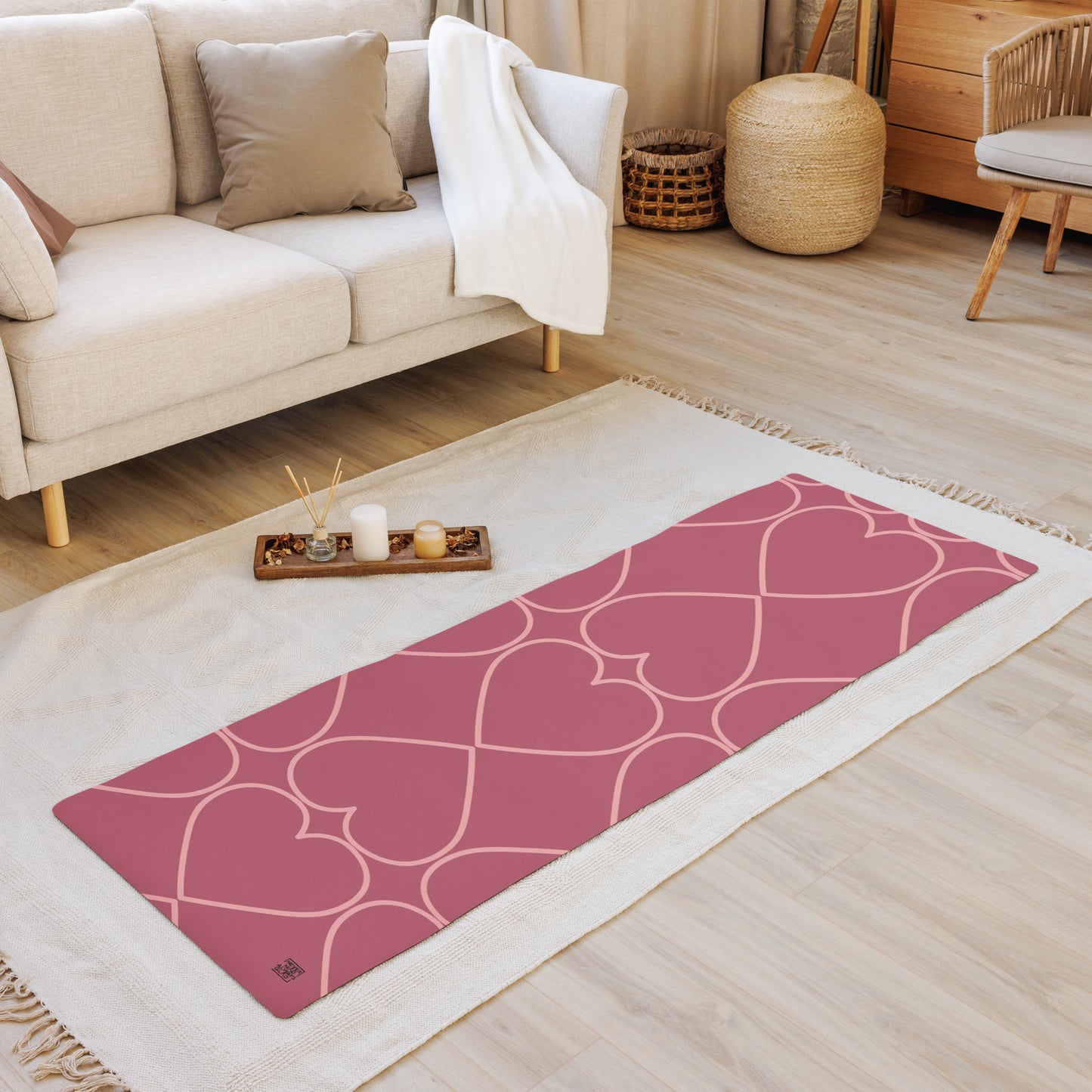 Hearts Yoga mat