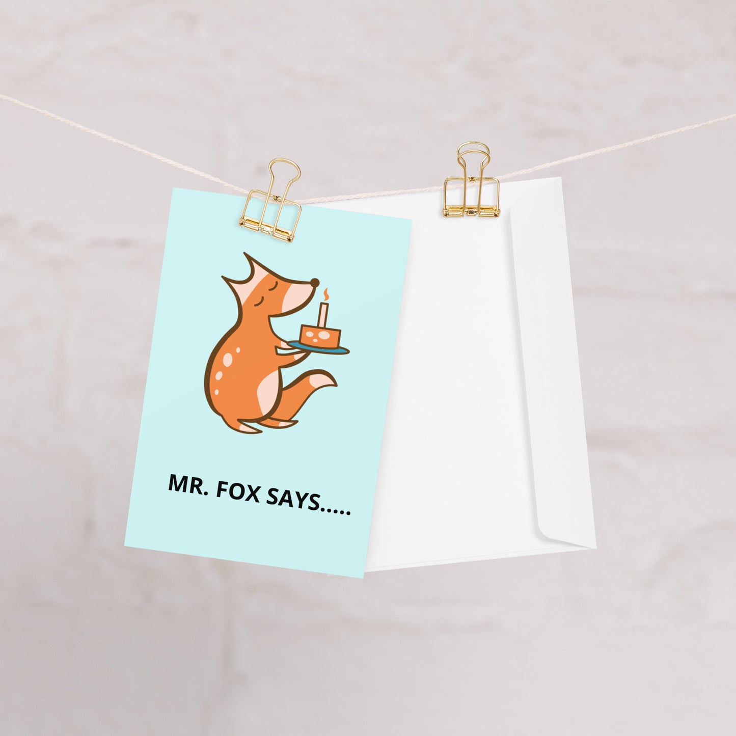 BIRTHDAY FOX Greeting card