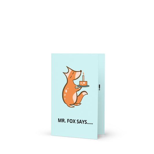 BIRTHDAY FOX Greeting card