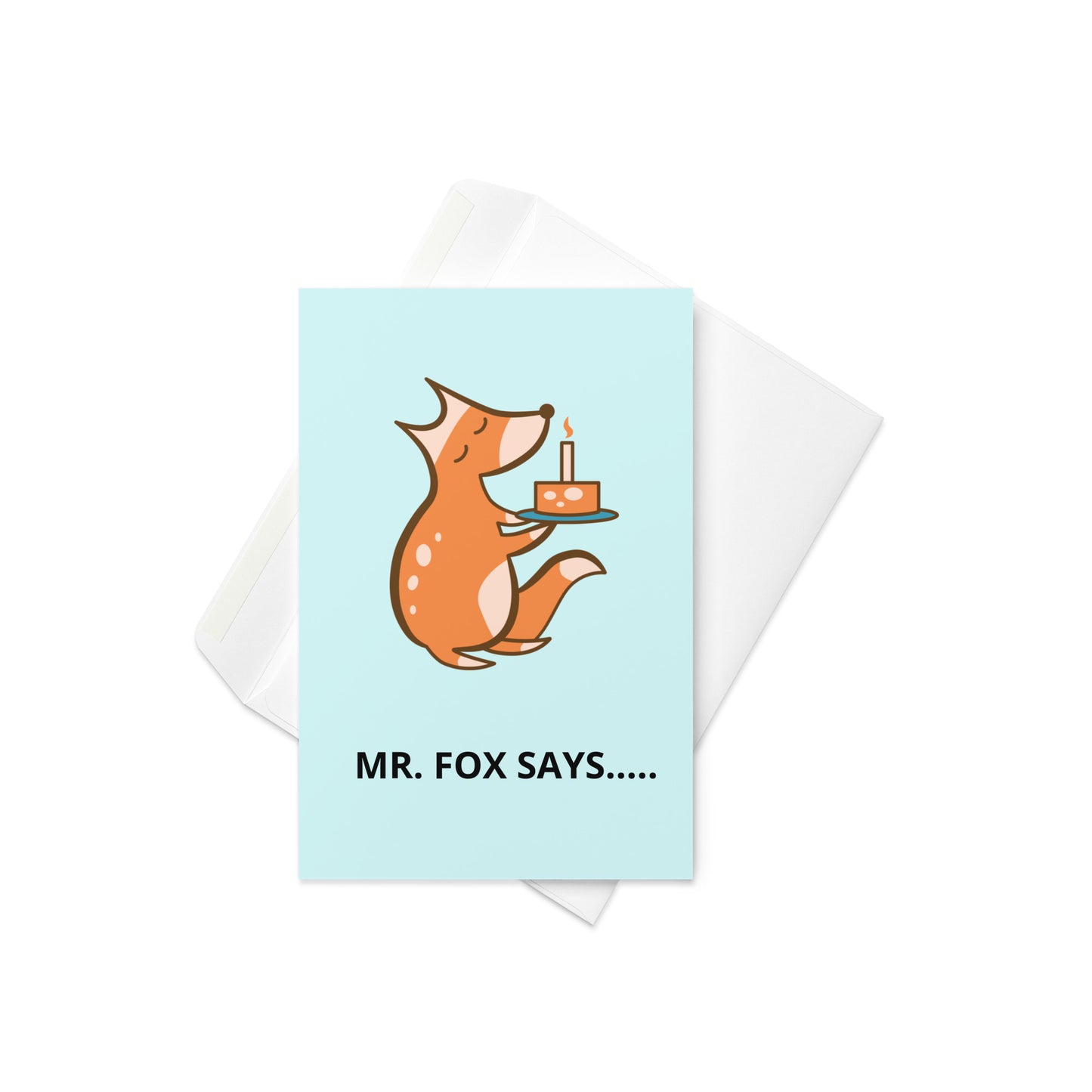 BIRTHDAY FOX Greeting card
