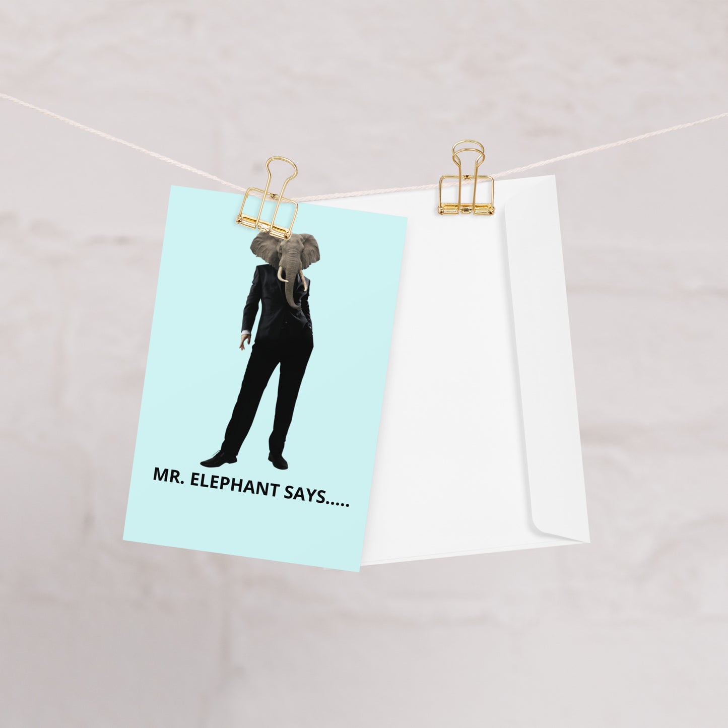 BIRTHDAY ELEPHANT Greeting card