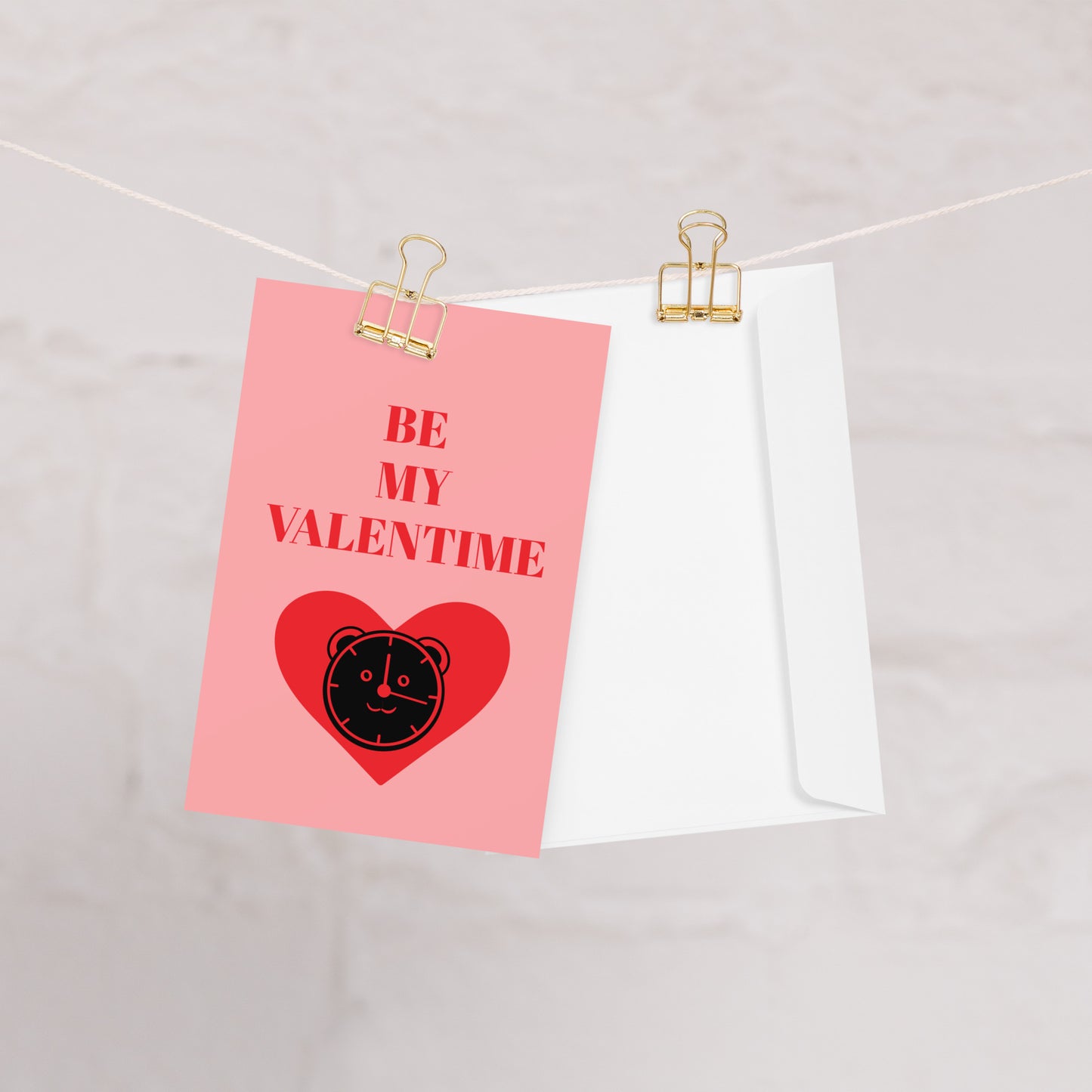 VALENTINE CLOCK Greeting card