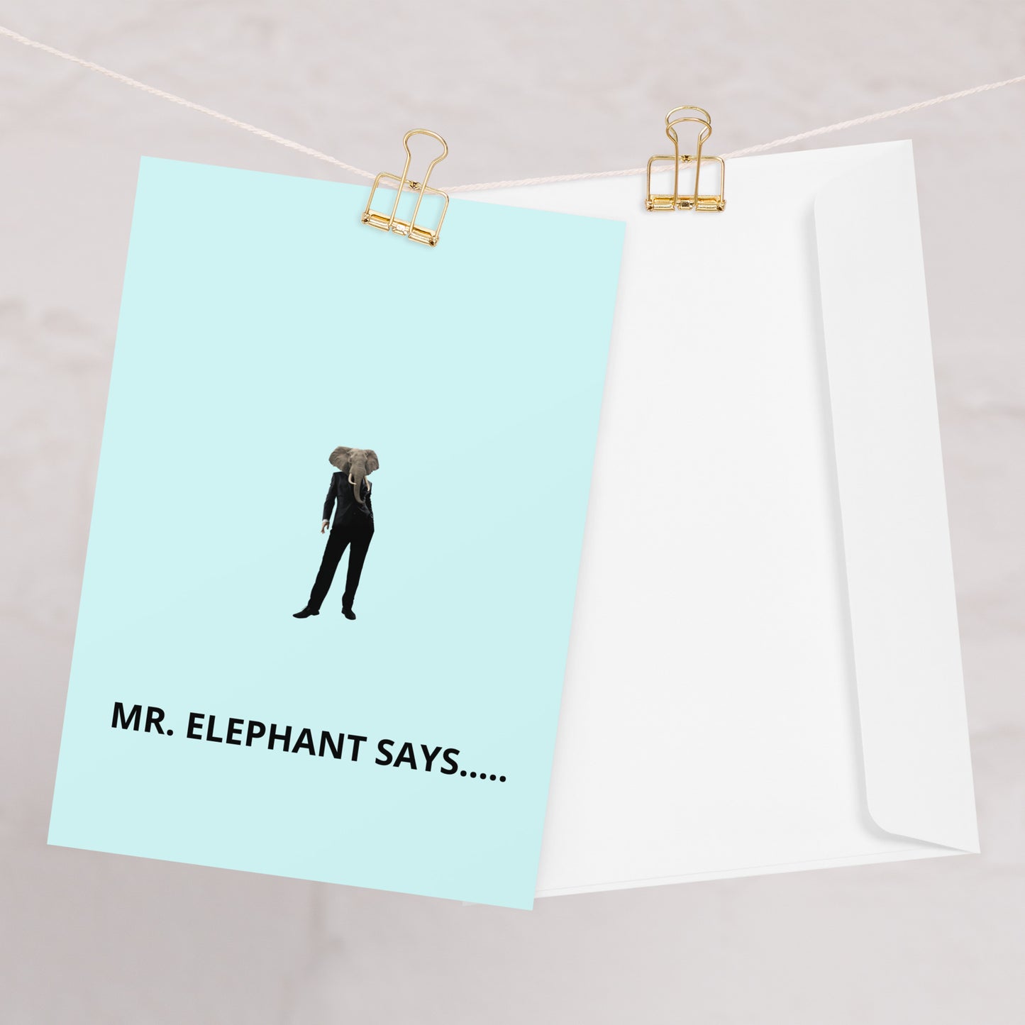 BIRTHDAY ELEPHANT Greeting card