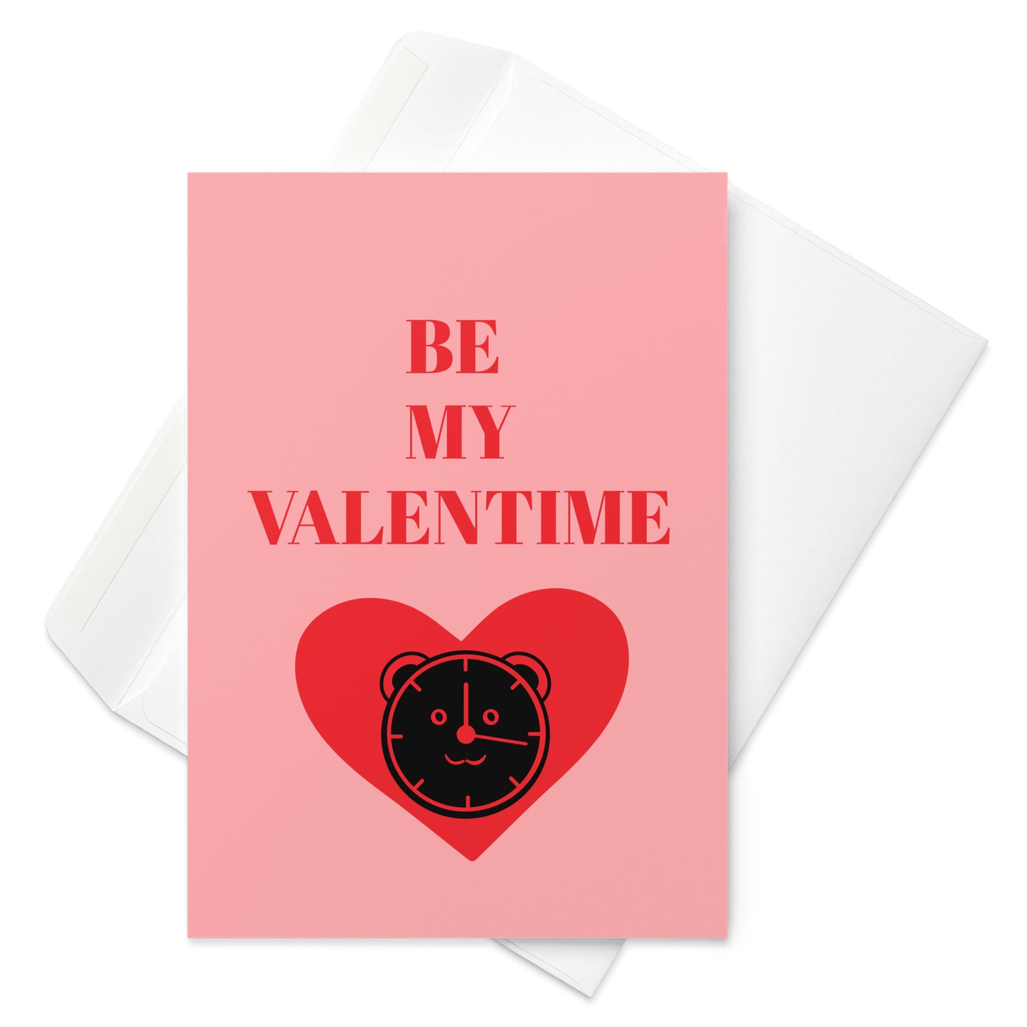 VALENTINE CLOCK Greeting card
